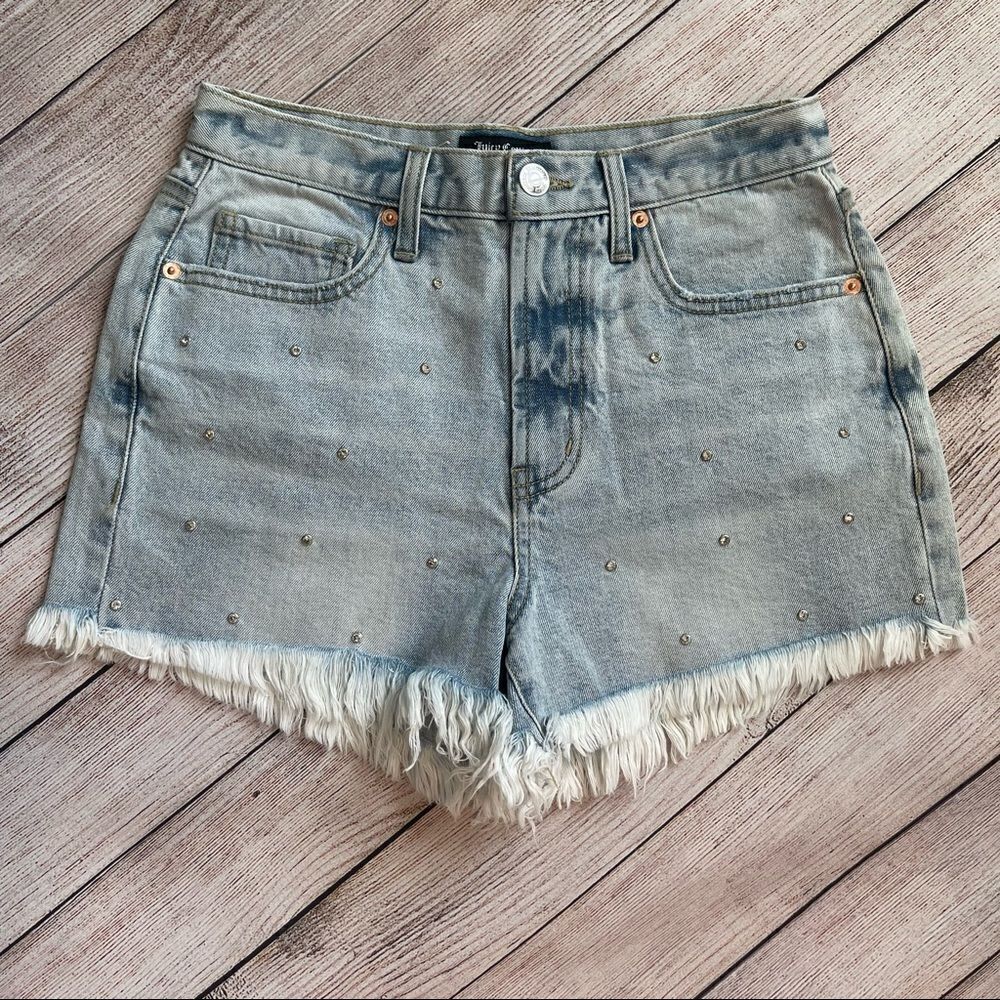 Juicy Couture Embellished Jean Shorts